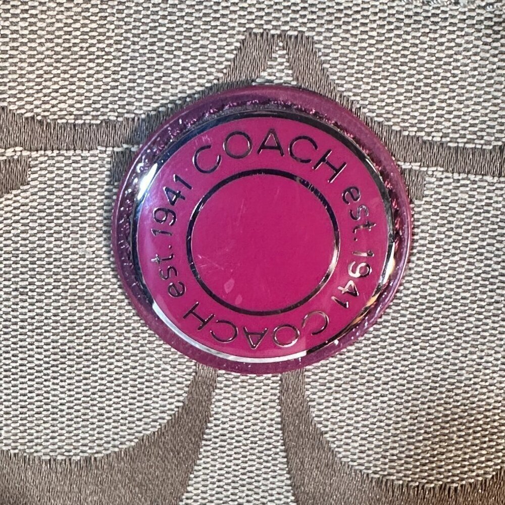 COACH Logo Vintage Women Purse Tote Bag Pocketbook Hand Bag - Picture 2 of 11